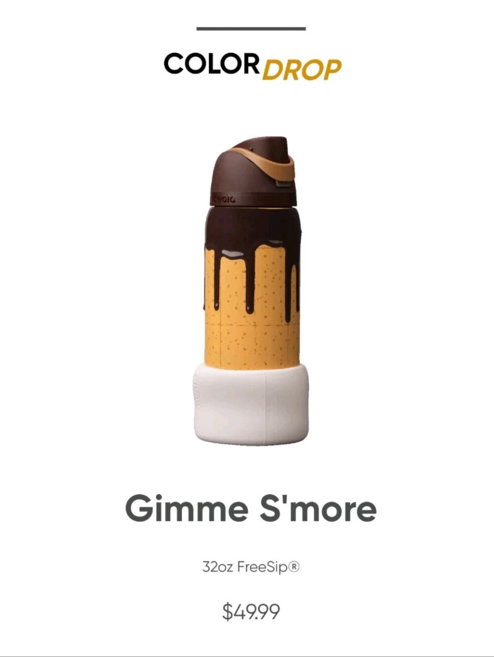 Owala Freesip - Gimme S'more - 32 Oz - Limited Edition, Color Drop
